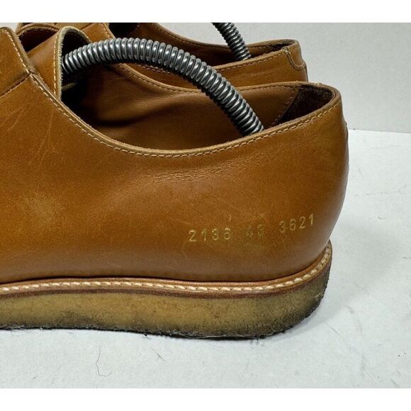 Common Projects x Barneys Wedge Sole Leather Derby Bluchers Cognac Tan Men’s 10 main image 6